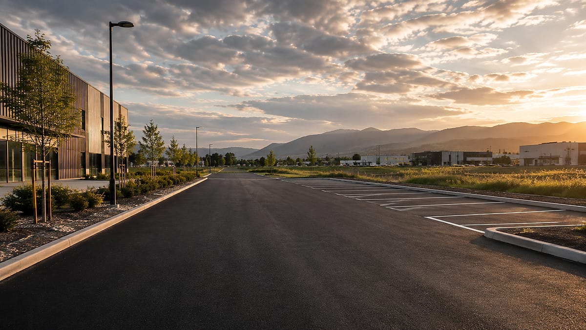 Voie d’accès revêtue après travaux